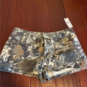 PacSun Gray and Brown Jean Shorts Casual Camouflage